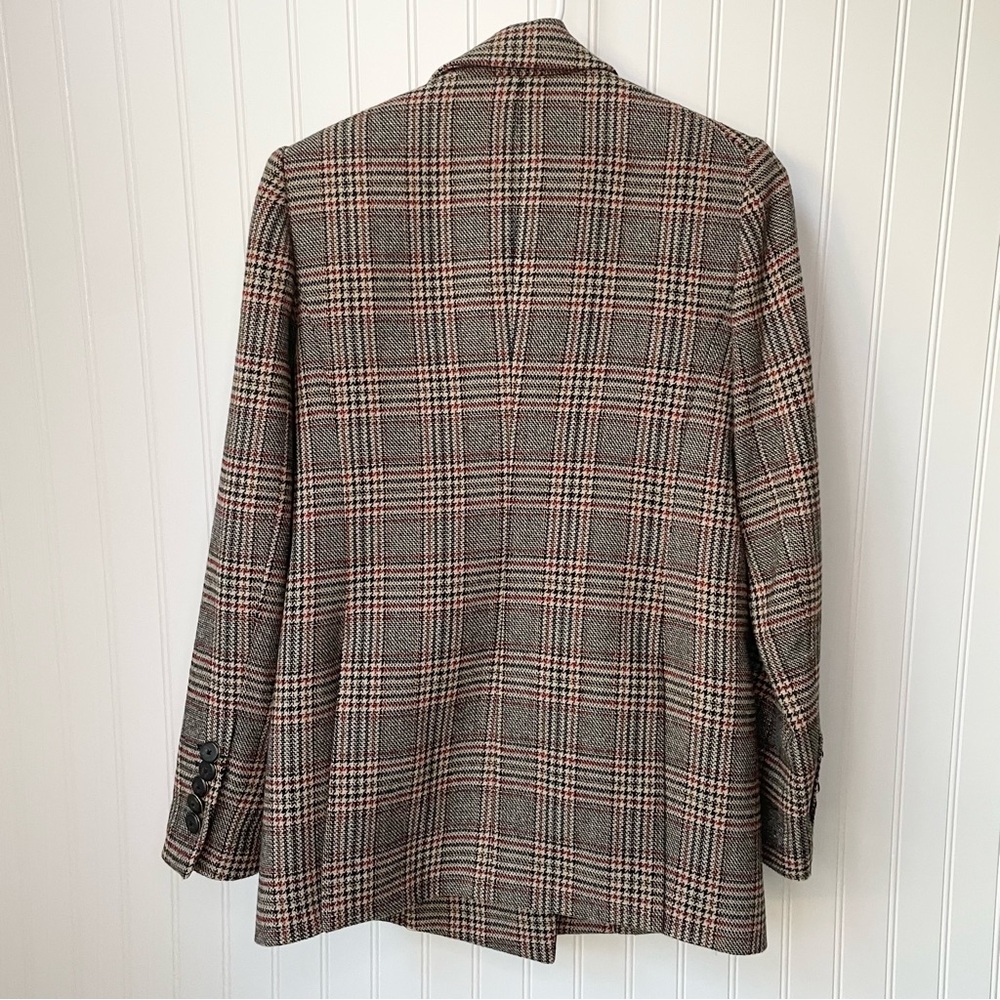 Veronica Beard Plaid Oria Dickey Jacket Camel Multi Size 0 - Picture 10 of 12